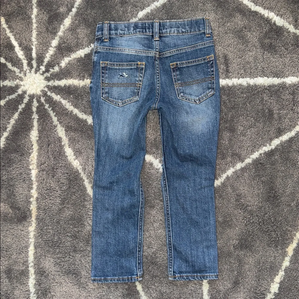 Denim Blue Jeans, Distressed Knees Size 5 kids